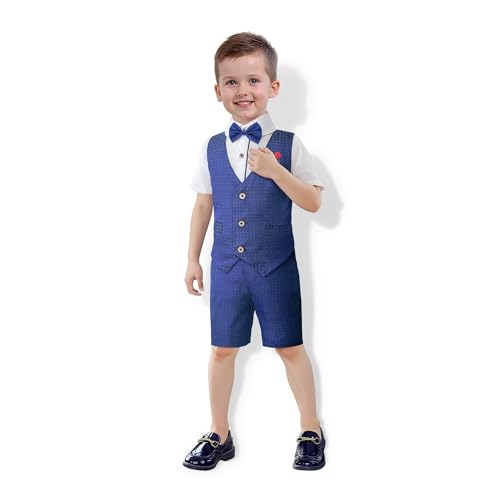 Image of Nwada Boys Suit Toddler Dress Clothes Shirt with Bow Tie, Dress Pants Sets Kids Gentleman Outfit suits