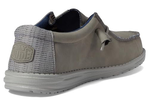 Image of HEYDUDE Men's Wally Fabricated Leather Wide | Men's Shoes | Men Slip-on Loafers | Comfortable & Light-Weight