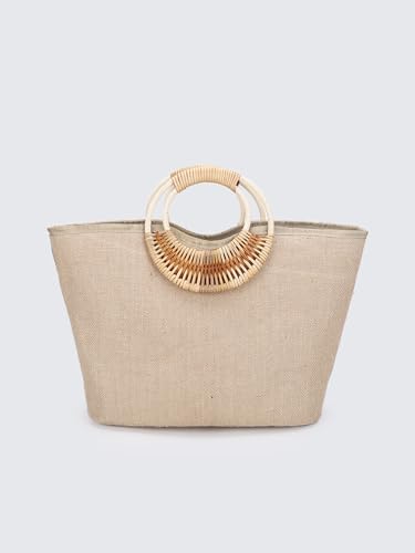 Sequin Embroidered Woven Tote Bag for Women Stylish Summer Beach Shoulder Handbag with Bamboo Handle for Vacation2