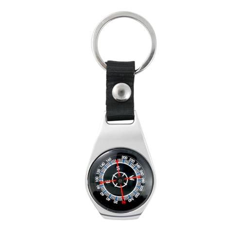 Boussole à boucle alliage zinc porte-clés ruban extérieur pour guide et orientation