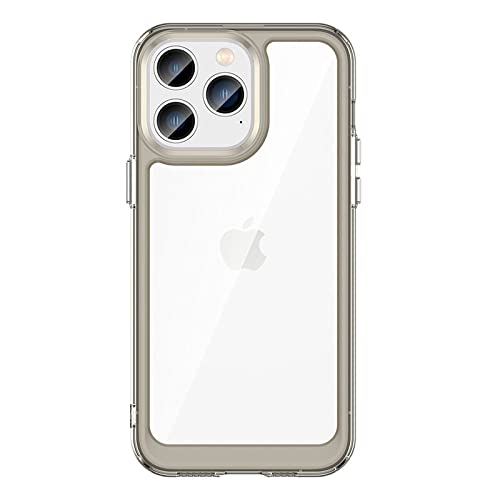 Coque transparente acrylique pour iPhone 7 antichoc silicone gris