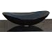 Elite 1/2" Thick Clear Black Oval / boat Glass Vessel Sink + Pop Up Drain & Mounting Ring