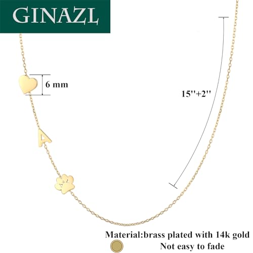 GINAZL Dog Cat Mom Gifts for Mother's Day, Paw Print Dainty Gold Initial I Necklace Christmas Valentines Day Gift for Women Birthday Gift for Dog Mom friend (I) — view 2