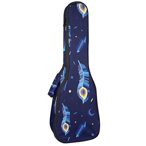 Étui ukulélé ténor étanche bleu paon housse rembourrée concert soprano 53,3 60,9 cm