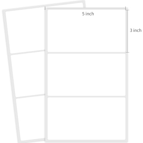 3 X 5 Inch Removable Labels for Storage Bins, 120 Pcs Labels for Storage Bins,Tear Resistant No Residue Storage Bin Label, Matte White Blank Box Stickers for School, Home, Business