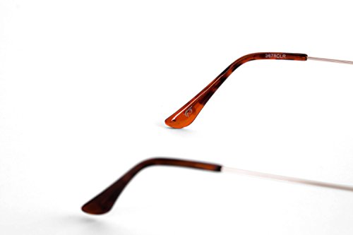 Clear Lens Aviator Sunglass, Gold 4 Pack4