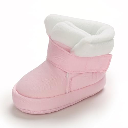 Baby Fleece-Lined Ankle Boots Thick Warm Soft Strap Booties Toddler Infant Winter Padded Flat Fuzzy Shoes Cotton Thermal2