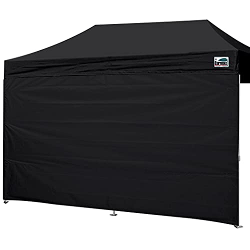 Image of Eurmax USA 10x20 Pop Up Canopy SunWall-UV Protection for Tents,Blocks Sunlight&Wind,Water Resistant Side Wall Only,Easy Hook & Loop Installation,Fit for 20FT Straight Leg Shelters&Gazebo,Black