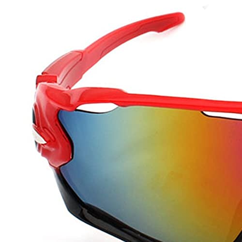 Óculos De Sol Bike Ciclismo Esportivo Proteção Uv Espelhado (Vermelho)