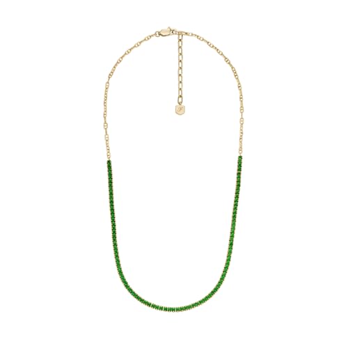 Image of Fossil Women's Gold-Tone Stainless Steel Pendant Chain Necklace for Women
