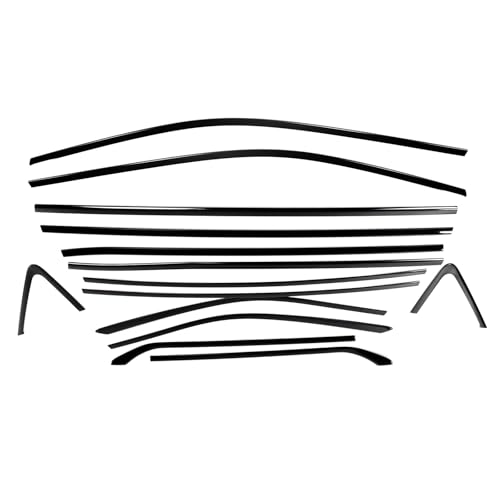 Bande cadre moulage fenêtre extérieure pour Toyota Highlander 2013-2019 finition noir brillant