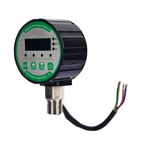 DPR-S80 Intelligent Alarm Digital Pressure Switch Water Pump Oil Gas Control Gauge(0-1MPA Radial,G 1-4,24VDC)