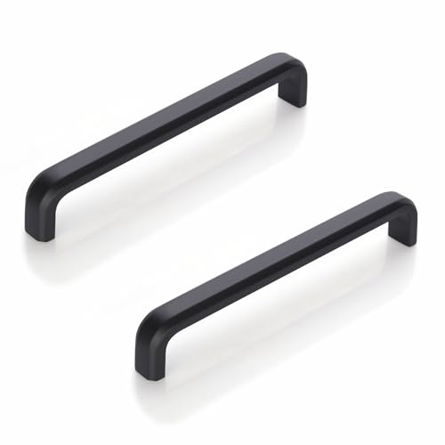 Image of LAPO 2 Piece Drawer Handles for Kitchen, 6 Inch Black Drawer & Window Handles for Almirah, Cupboard (160mm, Black Finish, 3 Years Warranty)
