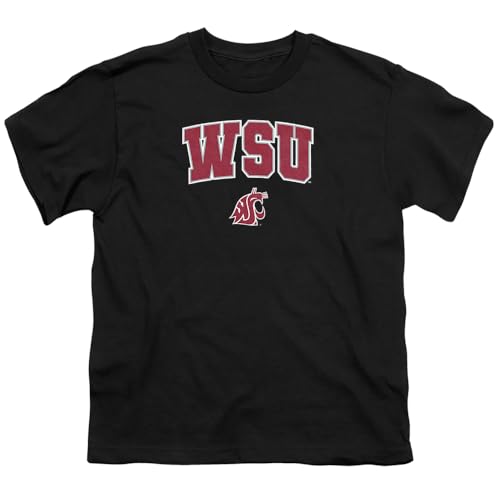 LOGOVISION Washington State University Arch Logo Secondary Kids T Shirt (2) for Toddler Boys and Girls, Black