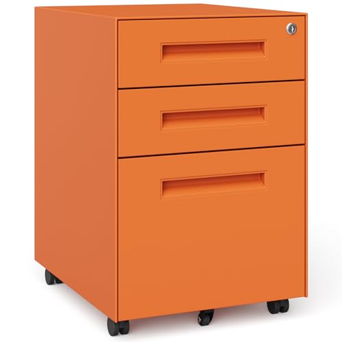 Dripex 3 Drawer File Cabinet Under Desk, Letter/Legal/A4, Fully Assembled for Home Office, Small...
