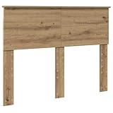 vidaXL Cabecero Roble Artesanal 120 cm Madera contrachapada, fácil de armar
