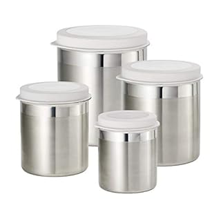 Tramontina 4 Piece Canister Food Canister Set, White