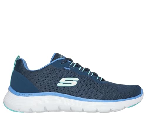 Skechers Damen Flex Appeal 5.0 New PathSneaker, Marineblauer Netzbesatz, 37 EU – Ansicht 3