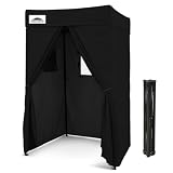 EAGLE PEAK Flex Cabine d’essayage compacte 1,2x1,2 m à auvent escamotable, Cabine d’essayage Portable en privé pour Les séances Photo de Mode en intérieur, Le Camping ou la Piscine, Noir