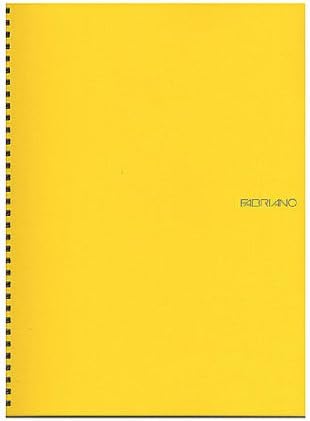FabrianoEcoQua Notebooks spiral blank lemon 21cm x 30cm .