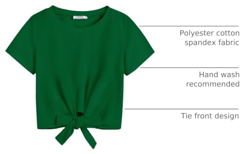 Image of Arshiner Girls Short Sleeve Shirts Tie Knot Front Tops T Shirts for Kids Crewneck Cute Casual Tie Dye Tee Blouse