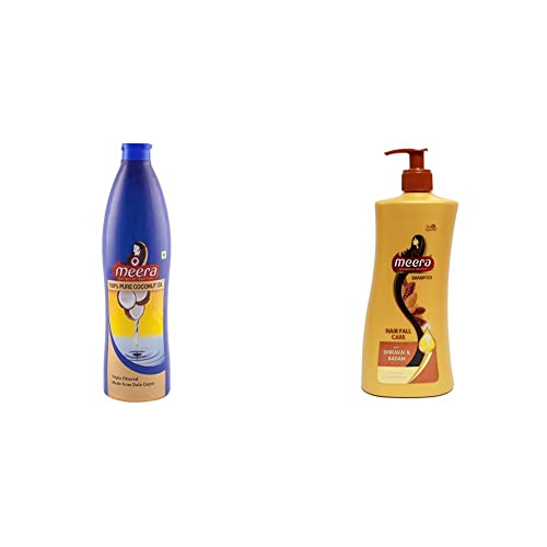 Image of Meera Pure Coconut Hair Oil, 500ml And Meera Hairfall Care Shampoo, 650ml