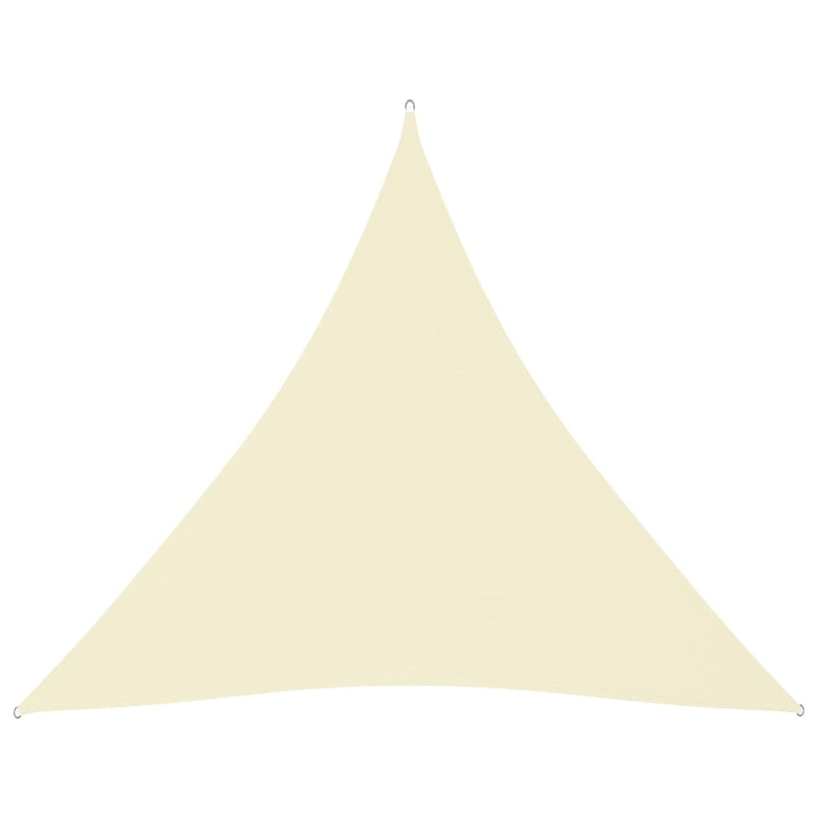 ZEYUAN Parasole a Vela Oxford Triangolare 4,5x4,5x4,5 m Crema,Vela Parasole,Vele Parasole da Giardino,Tenda a Vela Parasole,Respirante,Impermeable,Anti UV