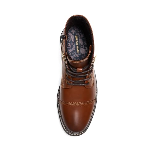 Bruno Marc Bruno Marc Men's Motorcycle Boots Oxford Dress Boot,Size 7,Camel-11,Philly_11