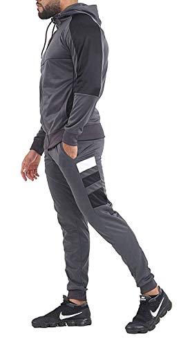 mymixtrendz Kids Tracksuit Sets Skinny Fit Causal Long Sleeve Top and Bottom Set (9-10 Years, Charcoal)