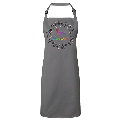Tablier Papa d'Amour pour partager des moments complices en cuisine fleurie