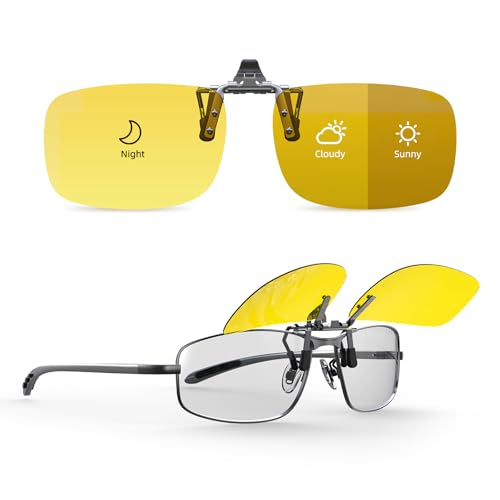 Lunettes de nuit photochromiques à clipser Goiteia pour conduite