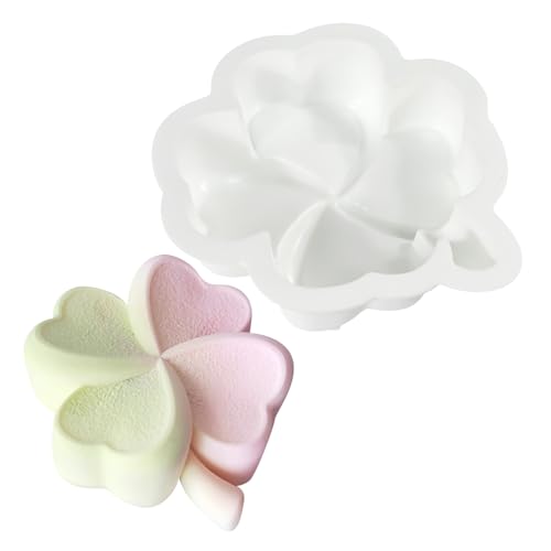 Stampo per torta in schiuma 3D, stampo da forno in silicone per cioccolato, dessert al tartufo, gelatina, grande quadrifoglio