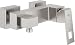 Produktbild GROHE Eurocube | Badarmatur - Einhand-Brausebatterie | Wandmontage ; verdeckte Wandanschlüsse | supersteel | 23145DC0