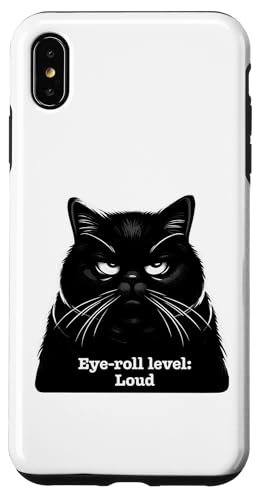 Annoyed Cat Eye-Roll Level ����ȃ��[�����O�A�C�Y �J���C�C�L���b�g �X�}�z�P�[�X iPhone XS Max �p