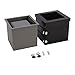 Silicone Molds for Concrete Flower Pot, 4 inch Square Planter Mold Concrete Moulds for DIY Handcraft Succulent Bonsai Flowerpots Home Office Tabletop Decorating Container (Color:Grey - Square)