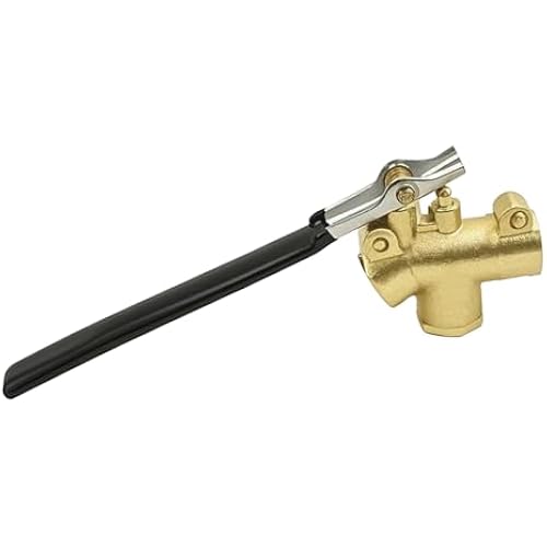 1/4" Carpet Cleaning Wand Angle Valve, Brass Angled Flow Control Valve