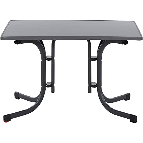 Table pliante acier et mélamine anthracite Siena Garden Paco - 3