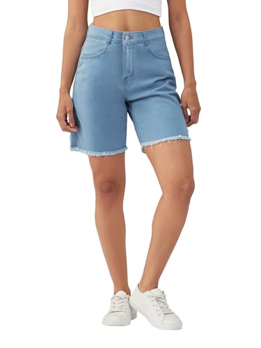 Image of Dolce Crudo Women's High Rise Denim Shorts - Relaxed Fit