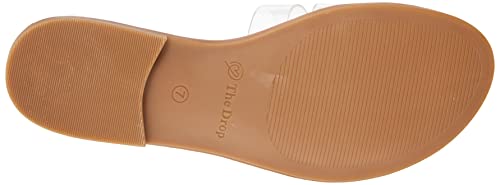 The Drop Women's Monika Flat H-Band Slide Sandal,Clear, 8 #TOP3