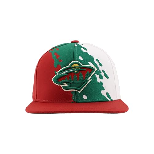 Image of ZHATS NHL Unisex-Adult NHL Officially Licensed Adjustable Snapback Hat Flat Bill Z11 Retro Paintbrush
