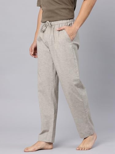 Image of Majestic Man Comfort Fit Solid Cotton Blend Casual Style Lounge Pyjama with 3 Pockets & Zip Closure
