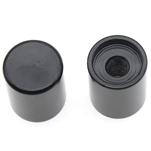 Image of FDXGYH 2 Pcs 1 /4-27 Solid Lamp Finials Caps Tapped of Tops for Lamp Shade Holder Harp Lamp Finial Knob Lamp Accessories [Black]