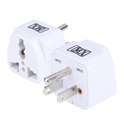 Image of MX India to USA Converter Plug India to Canada Travel Adapter for Mexico Brazil Philippines Cuba Thailand Taiwan Japan Panama Type B Universal Travel Adapter 1-Pack
