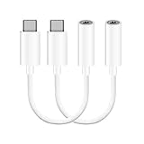 USB C to 3.5mm Headphone Jack Adapter, USB Type C to 3.5mm Adapter Compatible with Pixel 4 3 2 XL, Samsung S10 S9 Plus Note 10, iPad Pro,Mate 30 20 Pro and More [2 Pack]