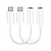 USB C to 3.5mm Headphone Jack Adapter, USB Type C to 3.5mm Adapter Compatible with Pixel 4 3 2 XL, Samsung S10 S9 Plus Note 10, iPad Pro,Mate 30 20 Pro and More [2 Pack]