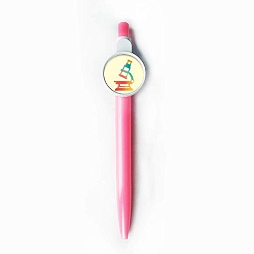 Stylo à bille rétractable bleu au motif de microscope pour le bureau
