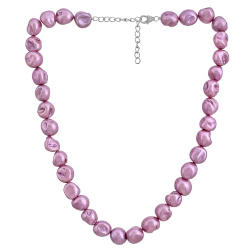 Image of OVANA Pearl Necklace | Fitted With Silver Lock | Statement Necklace | Gifts for Girlfriend | Gift for Sister, Bhabhi | Gifts for Women and Girls | Gift for Her | 925 Silver Hallmarked Lock