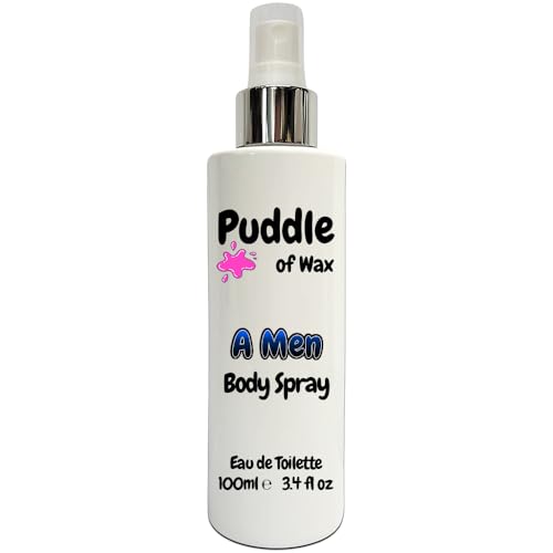 Image of A Men Body Spray - 100ml Eau de Toilette (EDT) - Atomiser Mist - Aftershave Scent - Vegan Friendly - Puddle of Wax - Made in the UK