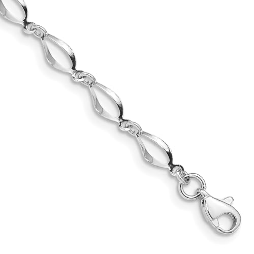 IceCarats 14K Solid White Gold Link Chain Bracelet 7.25 inch3