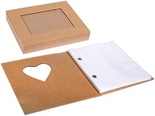 Rayher 67342521 Paper. Box Album FSC Rec.100% Kraft 18 x 15 x 3 cm for Photos up to 11 x 15 cm, Natural, Normal